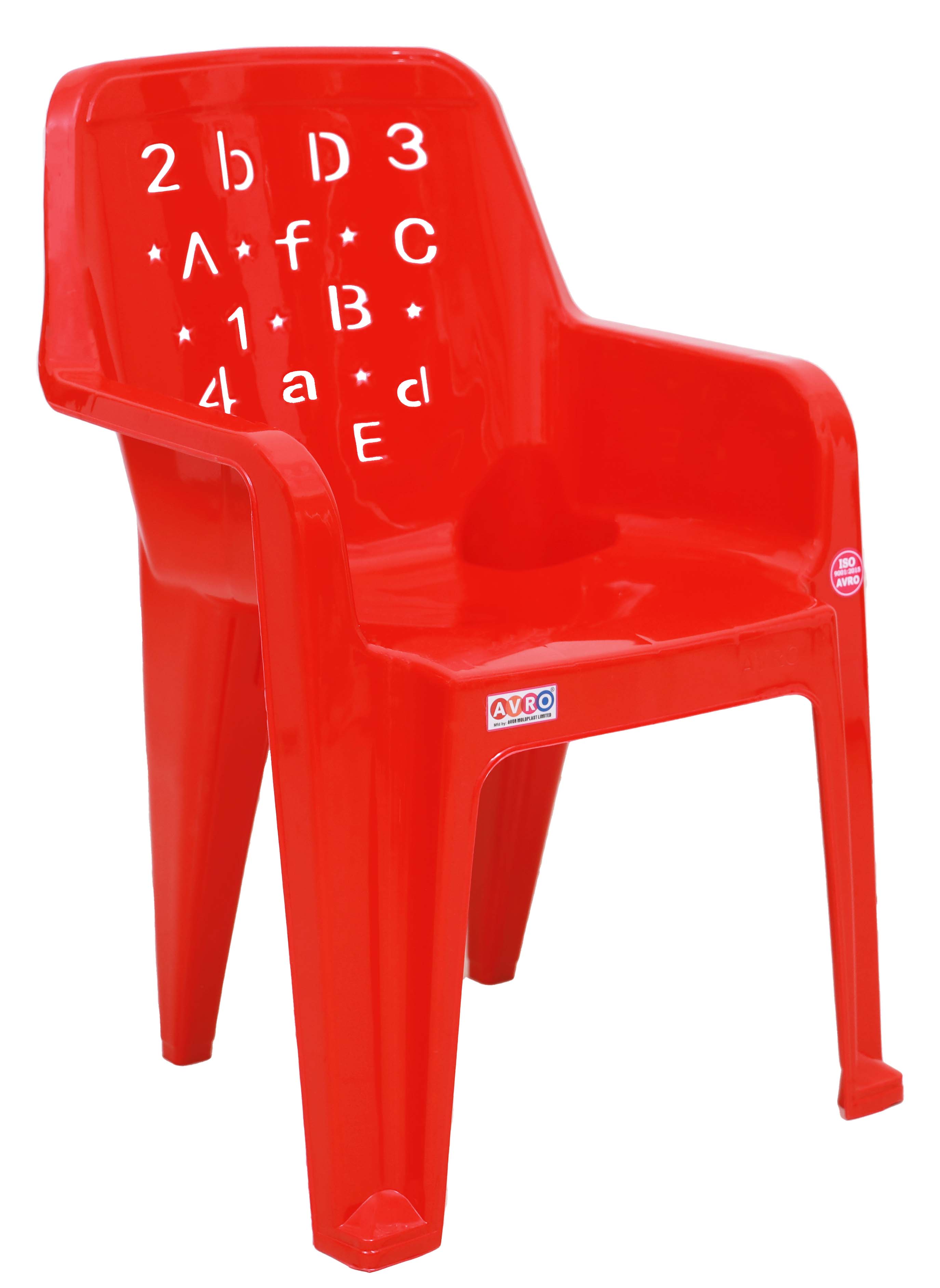 AVRO FURNITURE Joy Baby Chair for Kids,Plastic, Standard Size, Red