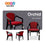 AVRO Orchid Plastic Chairs with Cushion for Home,Living Room,Garden,Outdoor and Office (Black and Red)